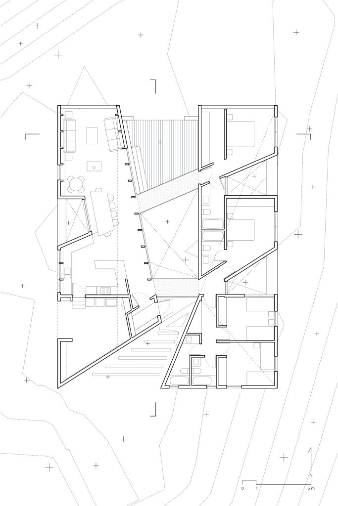Forest House – Tloris hiše.