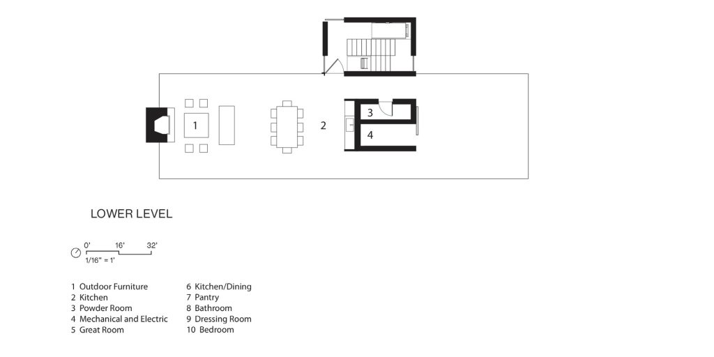 Rio House – Spodnja etaža.